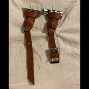 Apple Watch leather slim band silver 42/44mm